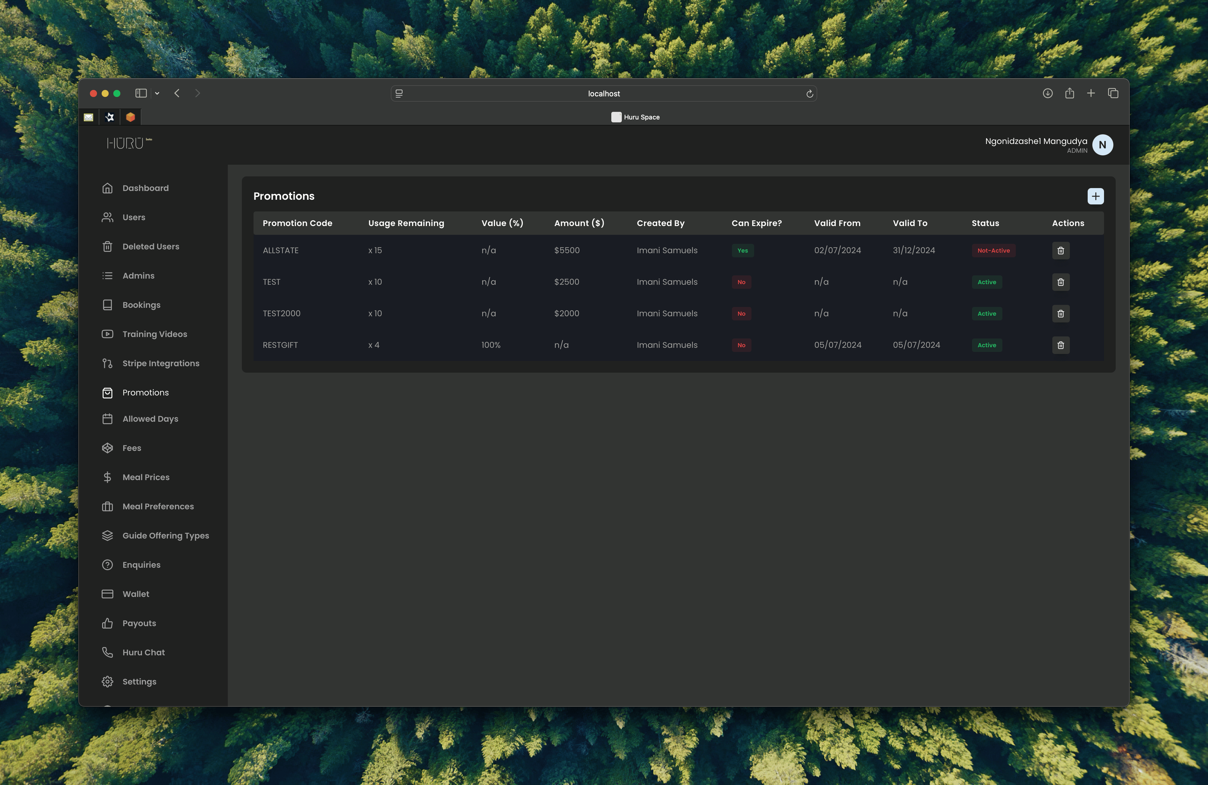 Promotional campaigns management