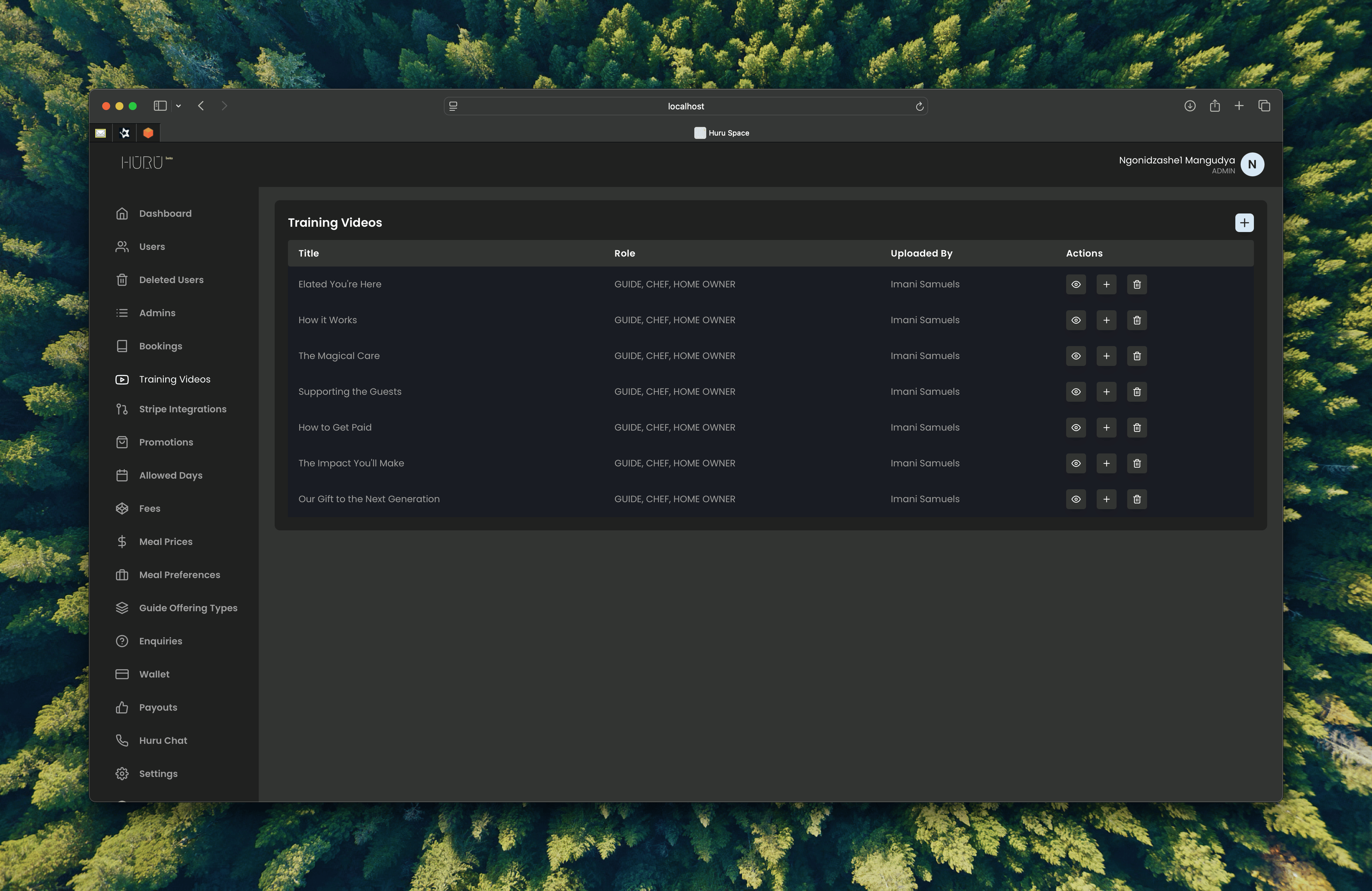 Role-based training video system