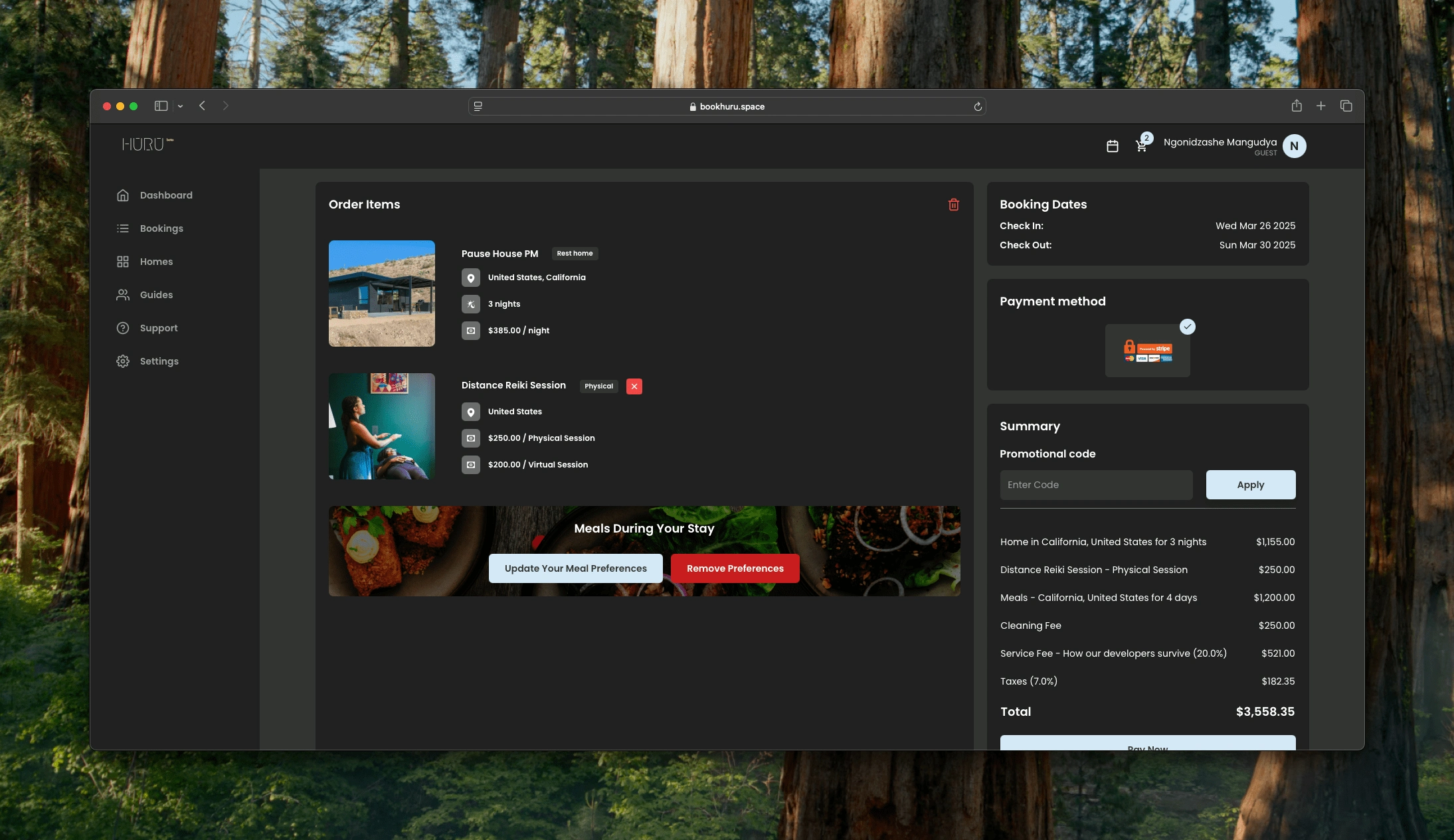 Guest checkout process