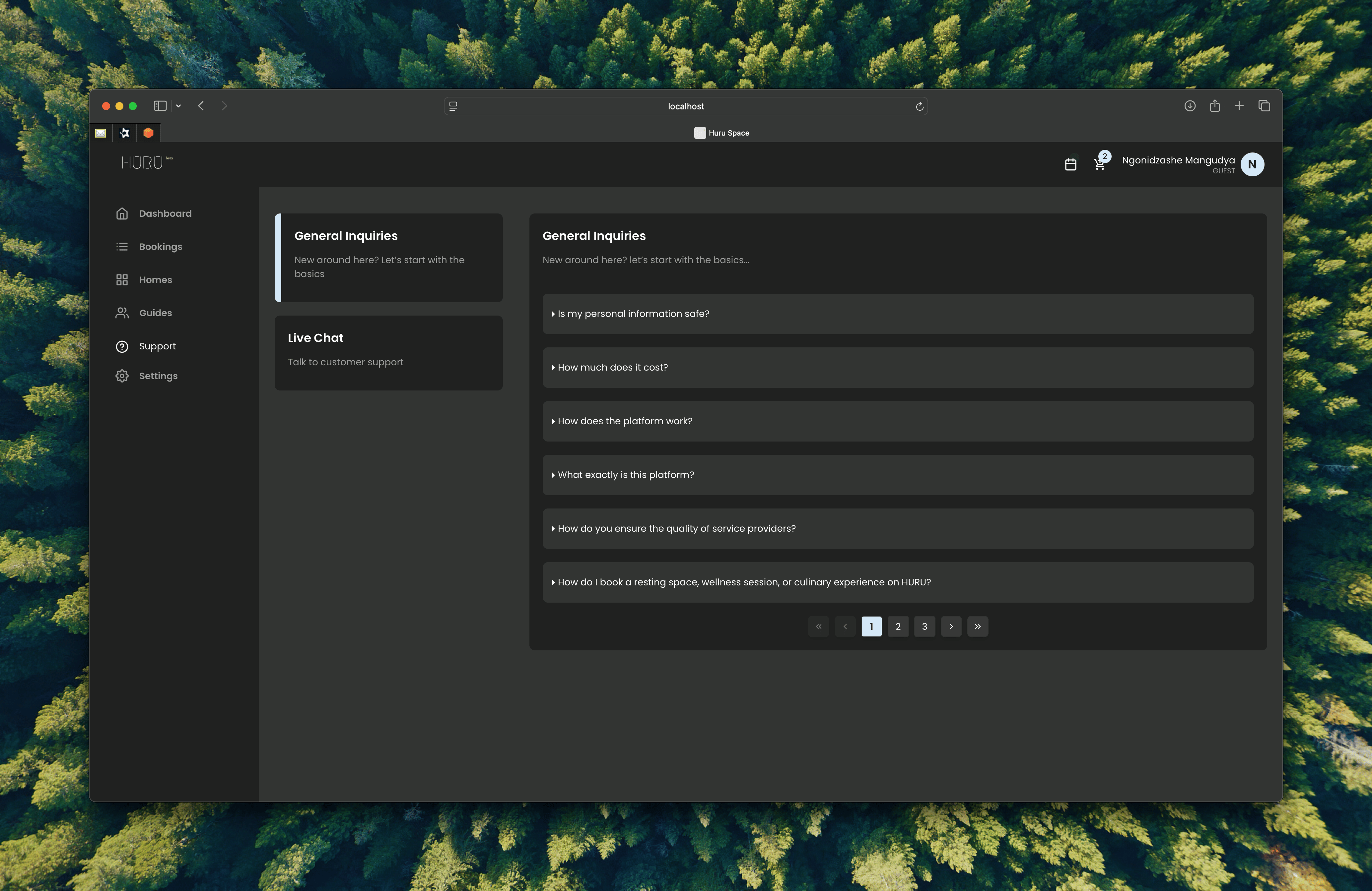 Guest support system