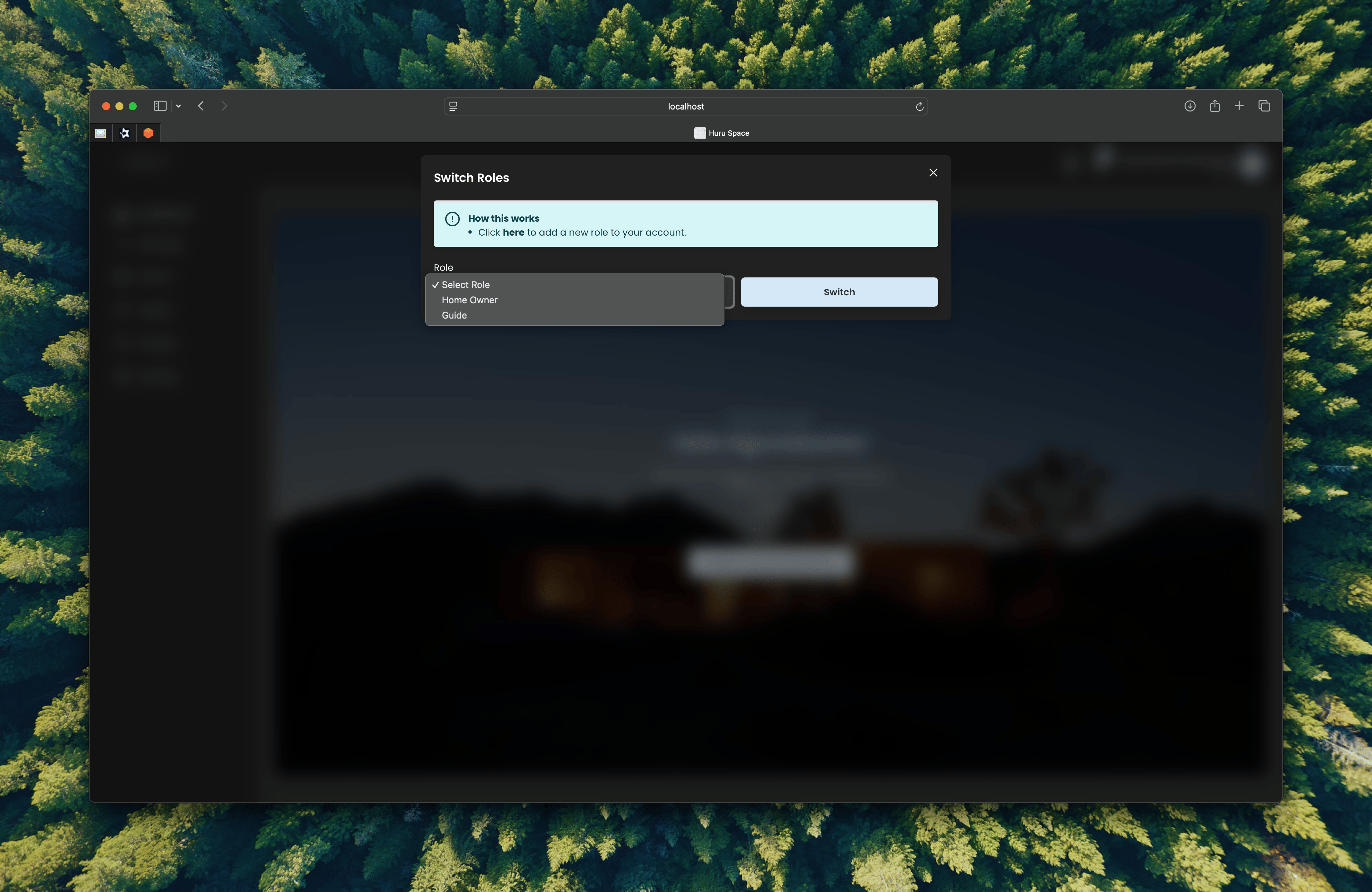 Role switching functionality